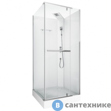 картинка Душевая кабина CeruttiSpa MiMi901T (90*90*215-225) без крыши, квадратный низкий поддон