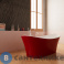 картинка Ванна Frank F6104 White/Red акрил, отдельностоящая