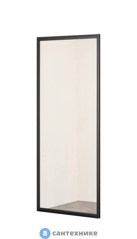 Боковая панель Taliente TA-09-1CB, прозр. стекло 6 мм, чёрный профиль 90*195 см