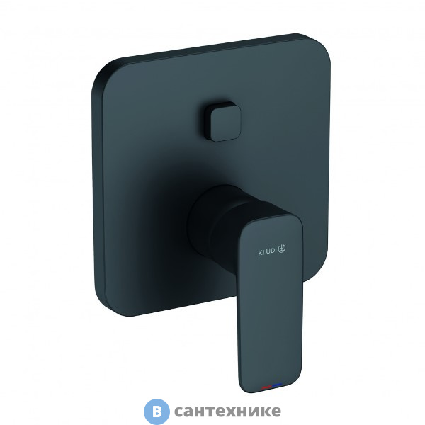 Смеситель Kludi Pure&Style 406593975 для душа, чёрный матовый, внешнняя часть