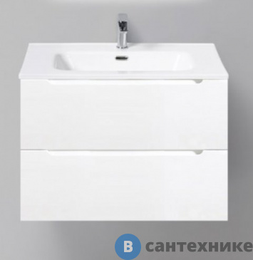 картинка Тумба под раковину BelBagno 71 см ETNA-700-2C-SO-BL-P подвесная с двумя выкатными ящиками, Bianco Lucido