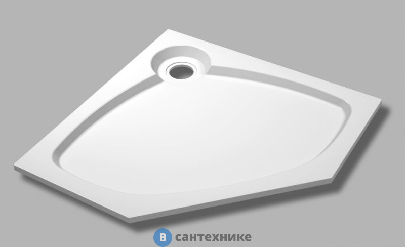 Душевой поддон Cezares TRAY-S-P-90-56-W иск. камень (900x900x56) без сифона, панели и ножек