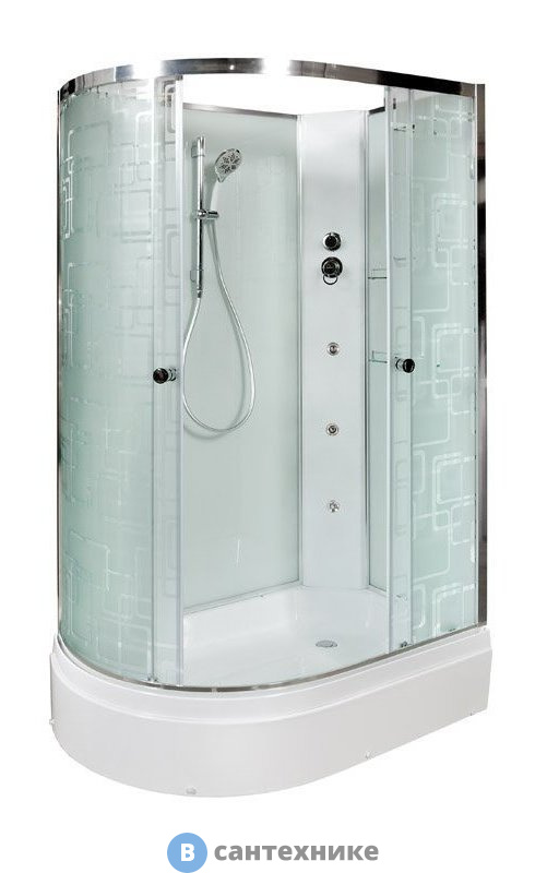Душевая кабина Deto ЕМ2712 R N с гидромассажем (гм.) (120х80х208 см)