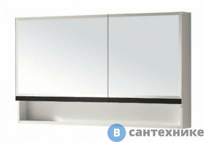 картинка Зеркальный шкаф ORANS BC-6019-1200L, цвет: WHITE - UV005 (1200x650x140)