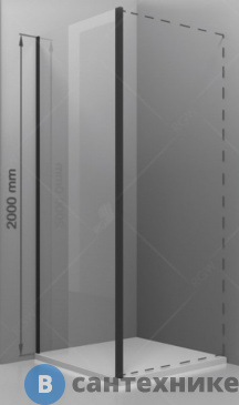 картинка Боковая панель RGW Z-050-3-B 100*200 чёрный/прозрачное/6 мм (352253100-14)