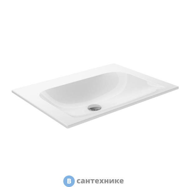 Умывальник Keuco PLAN керамический, без отверстия под смеситель, 655x17x494 мм, белый (32950316500)