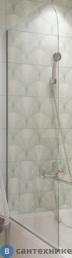 картинка Шторка на ванну DIWO Кострома KS02-080TCR распашная, 80х135 (556019)