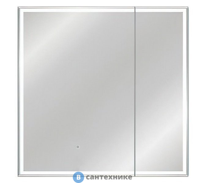 Зеркало-шкаф Style line КВАРТЕТ 80*80 с подсветкой, сенсор на зеркале (2000949237282)