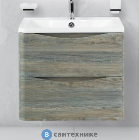 Тумба под раковину BelBagno ACQUA подвесная с двумя выкатными ящиками, Pino Scania, 700x450x500 (ACQUA-700-2C-SO-PS)