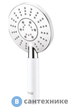 картинка Лейка для душа WasserKRAFT A058 3-функциональная хромоникелевое покрытие, ABS-пластик