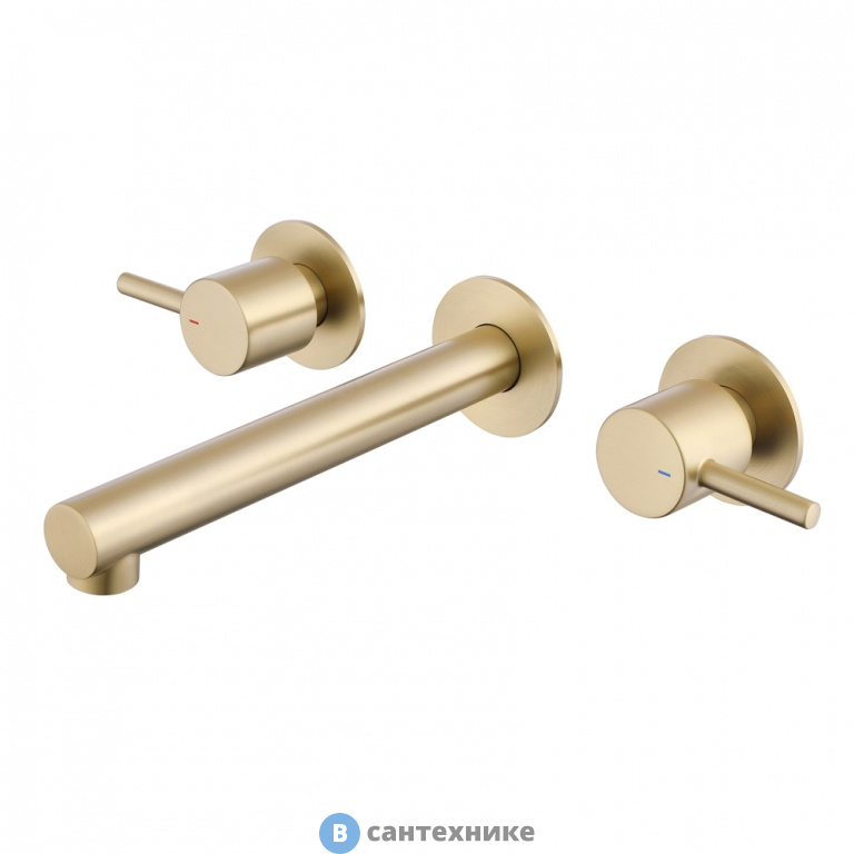 Смеситель ABBER Emotion AF88121G скрытого монтажа для раковины, золото матовое