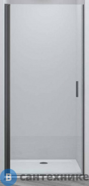 картинка Душевая дверь Vincea Alpha VDP-3AL700CLGM, вороненая сталь, стекло прозрачное