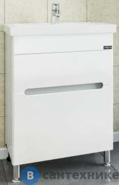 картинка Тумба под раковину СанТа Лондон-60 2 ящ, напол. ум. Фостер 60 (224005л)
