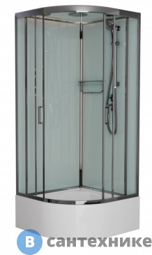 картинка Душевая кабина Frank F400/2 М Brilliant высокий поддон матовое стекло