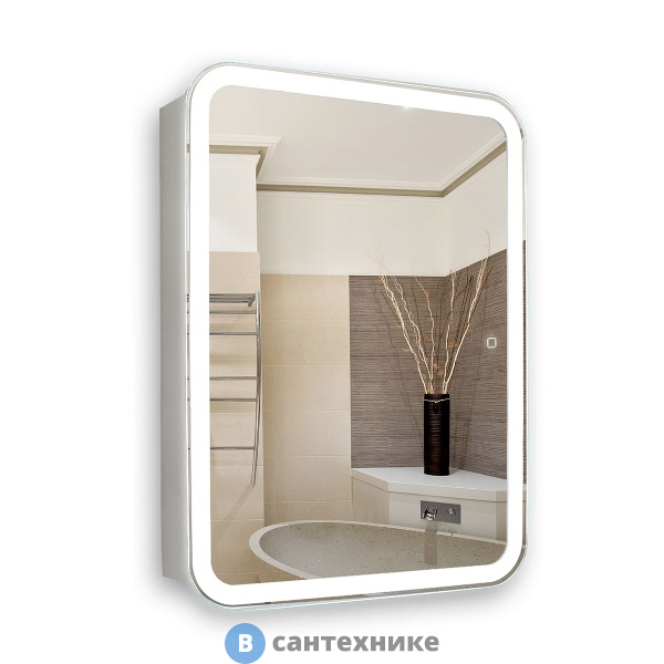 Зеркало-шкаф AZARIO Фиджи flip 50 (универсальное) (LED-00002471)