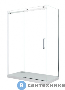 картинка Душевой уголок Cerutti CEZARES120 (90x120x195) стекло проз,алюм. полир. проф. без поддона
