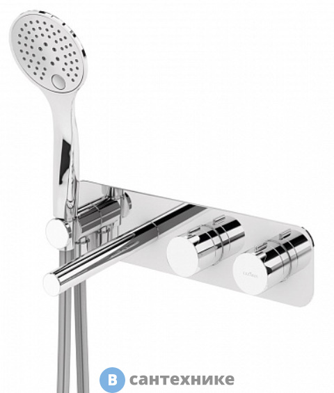 Смеситель Cezares CZR-B-VDM1-T-01 встраиваемый термостатический, для ванны и душа однорычажный, хром