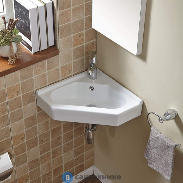 Раковина WELTWASSER AISBACH 7012 GL-WT подвесная (глянцевая белая) 550х385х170 мм