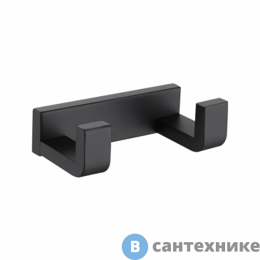 картинка Крючок двойной ABBER Westen AA1750B черный матовый