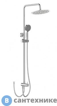 картинка Душевая стойка BelBagno ANCONA-DOC2FD-CRM без смесителя, с двумя гибкими шлангами, хром