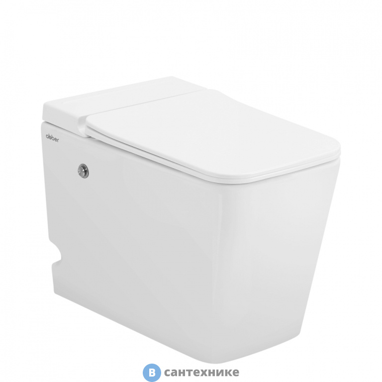 Унитаз приставной ABBER Rechteck AC1213P белый с импульсным смывом