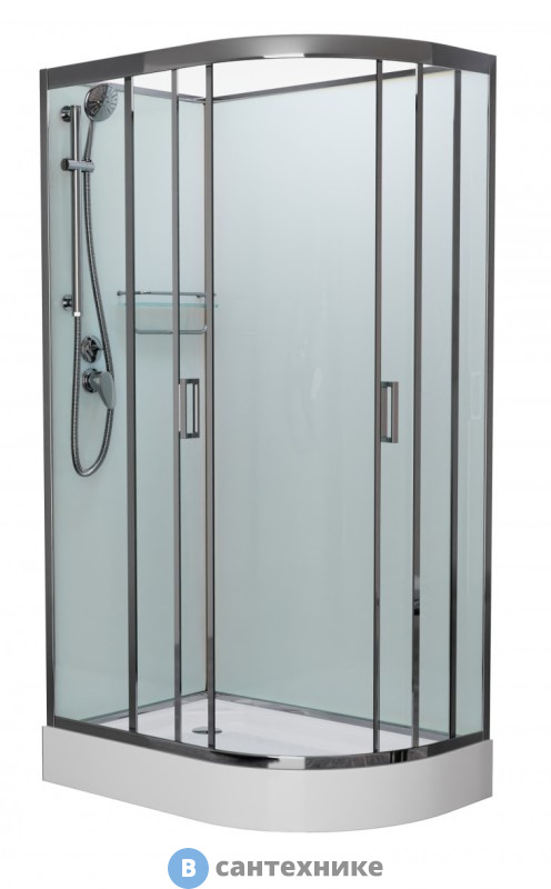 Душевая кабина Frank F418L Brilliant левосторонняя низкий поддон б/к (без крыши)