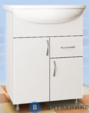 картинка Тумба под раковину MDW УЮТ-50-5 2 двери 1 ящик белая (под ум. Уют-50)