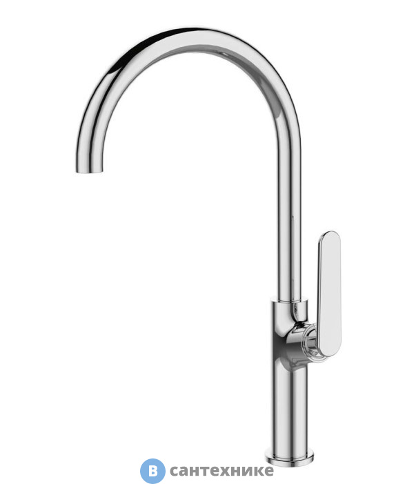 Смеситель Agger Beauty A2600100 однозахватный для кухни с высоким поворотным