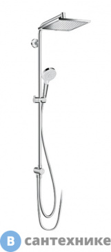 картинка Душевая стойка Hansgrohe Crometta E 240 1jet Showerpipe Reno EcoSmart 27289000