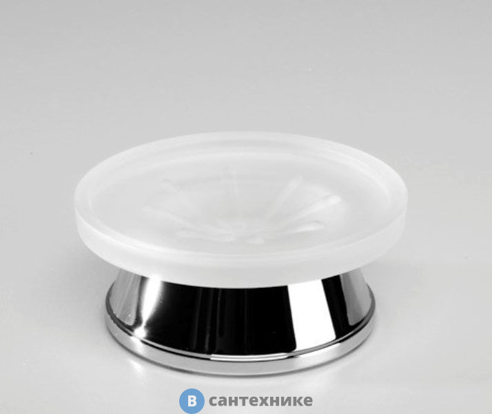 Мыльница WasserKRAFT Donau K-2429 металл, хромоникелевое покрытие, матовое стекло