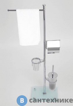 картинка Стойка WasserKRAFT K-1248 комбинированная напольная, закаленное матовое стекло