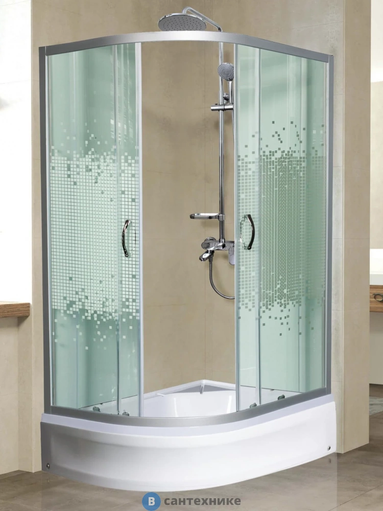 Душевое ограждение МОНОМАХ ДУ  100/80/180 МЗ L с поддоном