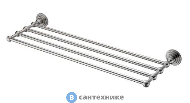Полка для полотенец WasserKRAFT Ammer K-7011 металл, покрытие "матовый хром"