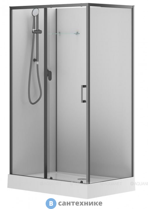 Душевая кабина Aquanet Passion EVO 120L Black 120x80 (282012)