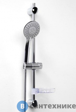 картинка Душевой гарнитур WasserKRAFT A005 56,5 см нержавеющая сталь, хромоникелевое покрытие