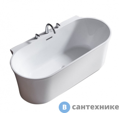 картинка Ванна акриловая BelBagno BB409-1700-800 отдельностоящая, овальная 170х80