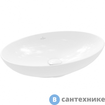 картинка Раковина Villeroy & Boch NEW Loop & Friends 4A470001 для установки на столешницу 560 x 380 mm (овал) без донного клапана