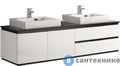 картинка Тумба с раковиной ORANS BC-6023-1800, столешница, раковина, цвет: WHITE - UV005 (1800x520x475)