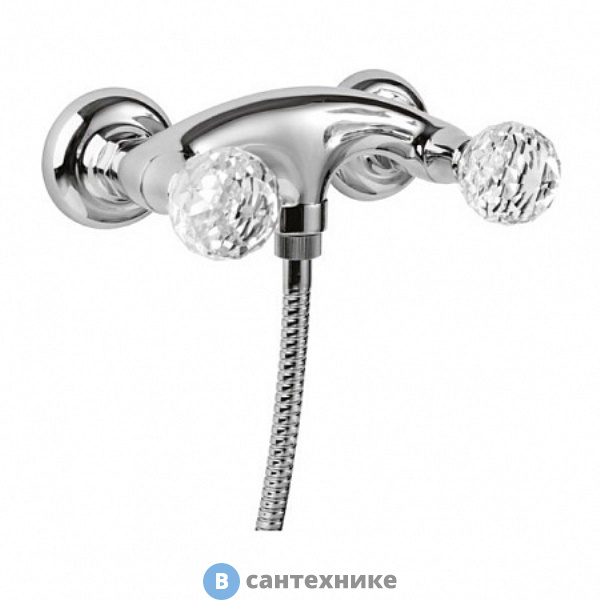 Смеситель Cezares ATLANTIS-DS-01-Sw для душа, хром, ручки Swarovski