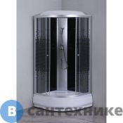 Душевая кабина Loranto CS-6610-25K 100*100*215 узор мозаика, прозрачное стекло, профиль хром