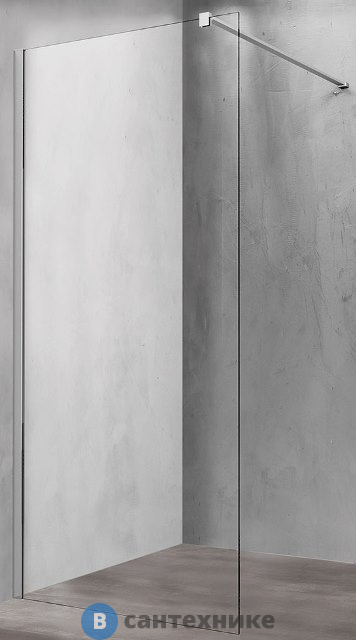 Душевая перегородка Vincea Walk-In VSW-1H900CL, 900*2000, хром, стекло прозрачное