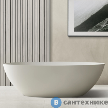 картинка Ванна ABBER Stein AS9625-1.7 170*80 из искусственного камня, белая матовая