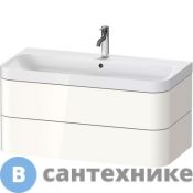 Тумба с умывальником Duravit Happy D.2 Plus подвесная 975х490х468 мм, с 1 отв под смесит, 2 ящика, белый глянцевый (HP4348O2222)
