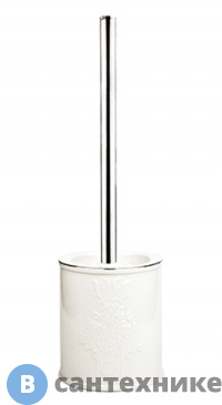 картинка Щетка для унитаза WasserKRAFT Rossel K-5727 металл, хромоникелевое покрытие, фарфор