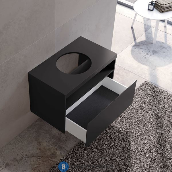 Тумба под раковину Keuco STAGELINE 1 ящ., без подсв., со столеш., 800x550x490 мм, к/ф: вулканит (32863970000)