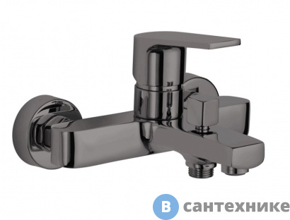 картинка Смеситель AZARIO TREYA AZ-156805037 для ванны с коротким изливом, графит глянцевый