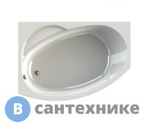 Акриловая ванна Vannesa Монти 150х105 каркас, левая (2-01-0-1-1-213), без сифона