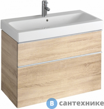 картинка Тумба под умывальник Geberit ICON 841392000 /890x620x477/ (светлый дуб)