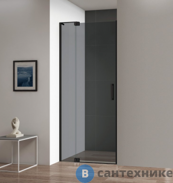 картинка Душевая дверь CEZARES SLIDER-90/100-GL-FIX/DOR-BR с фиксированной панелью без поддона