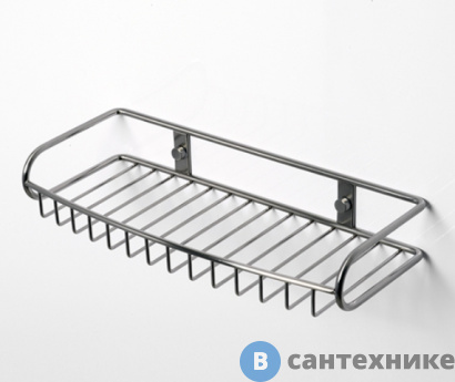 картинка Полка WasserKRAFT K-1311 металлическая прямая нержавеющая сталь AISI 304, покрытие "матовый хром"